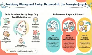 Poranna pielęgnacja twarzy: rozpoznaj typ cery, oczyszczaj, nawilżaj i chroń skórę przed słońcem.