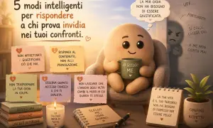 5 modi per rispondere a chi ti fa sentire sbagliata: non giustificarti, rispondi al contenuto, non trasformare gioia in colpa, osserva chi svaluta, non farti cambiare dall'invidia altrui.