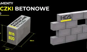 Bloczki betonowe HGS B15/B20: wymiary 38x24x14cm. Solidne fundamenty dla Twojego domu.