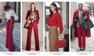 Eleganckie stylizacje z czerwienią. Zobacz, jaki kolor pasuje do czerwonego, tworząc modne zestawy z brązem, bielą i szarością.