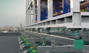 Systemy instalacyjne na dachu, z widocznym wibroizolatorem sprężynowym, zapewniającym stabilność konstrukcji i tłumienie drgań.