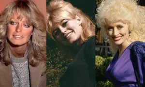 Ikony stylu z lat 80. w Polsce i na świecie: Farrah Fawcett, Brigitte Bardot i Dolly Parton.