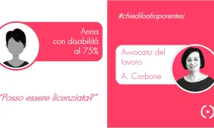 Anna, con disabilità al 75%, chiede se il suo licenziamento per riduzione personale sia invalido. #chiediloafraparentesi.
