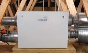 Ventilationsaggregat i en vind. Kan lösa problem med dålig ventilation på jobbet.