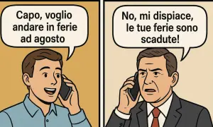 Un dipendente chiede ferie ad agosto, ma il capo risponde che le ferie dell'anno precedente sono scadute.