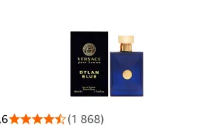 Elegancki flakon i pudełko z napisem Versace Pour Homme Dylan Blue.