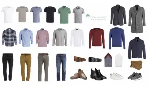 Outfit-Ideen für Männer: T-Shirts, Hemden, Pullover, Hosen, Jacken, Schuhe, Gürtel, Einstecktücher und Handschuhe. So viel Kleidung braucht man für einen stilvollen Auftritt.
