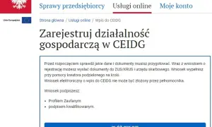 Rejestracja działalności gospodarczej w CEIDG. Złóż wniosek online, by rozpocząć własny biznes, np. gospodarstwo rolne.