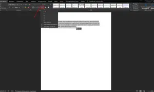 Ustawienie interlinii w Wordzie. Wybierz opcję interlinia z menu, by dostosować odstępy między wierszami tekstu.