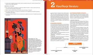 Ilustracja Romare'a Beardena do Odysei: czarna postać z wężami i zwierzętami na tle czerwieni.