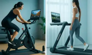 Donna su cyclette e tapis roulant: quale scegliere per allenarsi meglio?