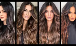 Quattro donne con splendidi capelli color miele e nocciola, con sfumature che creano un effetto naturale e luminoso.