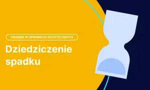 Kto dziedziczy po zmarłym? Dział spadku i finanse w sprawach ostatecznych. Klepsydra symbolizuje upływ czasu.