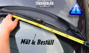 Mät vindrutetorkaren för att hitta rätt storlek. Torkarblad.nu hjälper dig att mäta och beställa.