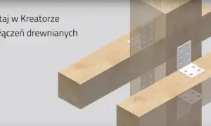 Kreator połączeń drewnianych pokazuje, jak łączyć drewno konstrukcyjne za pomocą metalowych kątowników.
