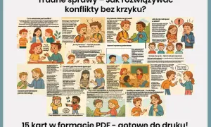 Ilustracje przedstawiają dzieci i młodzież w różnych sytuacjach konfliktowych, uczące się rozwiązywać problemy bez krzyku. Tematy tabu, takie jak kłótnie i obrażanie, są tu przedstawione w przystępny sposób.