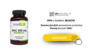Suplement diety NAC 500 mg od Supp Life. Poczuj korzyści NAC dla wątroby. Zniżka -10% z kodem BLOG10.