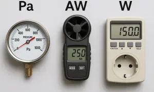 Manometr, anemometr i miernik mocy pokazują różne jednostki. Sprawdź moc ssania odkurzacza!