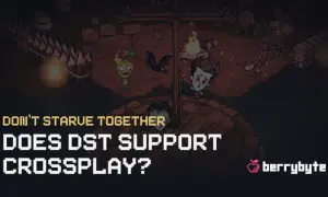 Postać Wilsona i inne z Don't Starve Together na tle obozu. Czy DST wspiera crossplay?