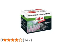 MEM Trockene Wand Starter-Set gegen aufsteigende Feuchtigkeit. Horizontalsperre für trockene Wände.