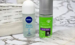 Dwa dezodoranty w kulce: Nivea Fresh Natural i Urtekram Aloe Vera.