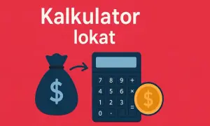 Kalkulator lokat pomoże Ci dowiedzieć się, jak obliczyć lokatę 3 miesięczną. Worek z pieniędzmi i moneta symbolizują zysk.