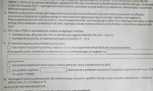 Dokumentacja techniczna mikroinstalacji, w tym nastawy zabezpieczeń i regulacji mocy, niezbędna do złożenia wniosku o zwiększenie mocy przyłączeniowej Tauron.