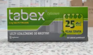Tabex na co? Na uzależnienie od nikotyny. Pełna terapia 25 dni, 100 tabletek.