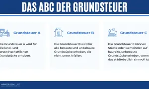 Das ABC der Grundsteuer: A für Landwirtschaft, B für bebaute/unbebaute Grundstücke, C für städtebaulich sinnvolle Grundstücke. Einheitswert Immobilie erklärt.