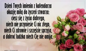 Bukiet róż na imieniny Czesława. Życzenia: ciesz się życiem, niech zdrowie i szczęście sprzyjają, a dobroć niech Cię nie omija.