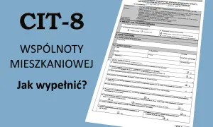 Formularz CIT-8 dla wspólnot mieszkaniowych. Wpisz nip-2, dane identyfikacyjne i adresowe.