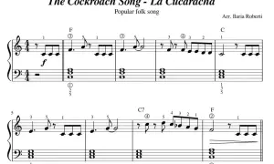 Nuty do "La Cucaracha" - The Cockroach Song. Popularna pieśń ludowa.
