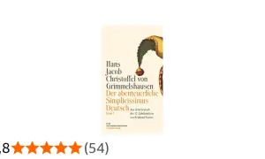 Buchcover: "Der abenteuerliche Simplicissimus" von Grimmelshausen. Die Bedeutung des Titels liegt in der Darstellung eines einfachen, naiven Helden.