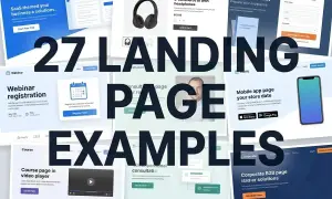 Ejemplos de landing pages gratis: SaaS, e-commerce, webinars, cursos, formularios de contacto y más. ¡Inspírate para crear las tuyas!