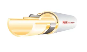 Przekrój rury wielowarstwowej z aluminium Roth Alu-Laserplus.