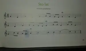 Zagraj melodię "Sto lat" na pianinie. Nuty dla początkujących.