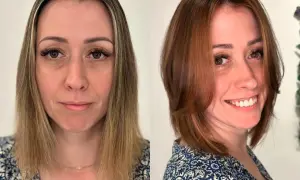 Przed i po metamorfozie. Chłodna jesień typ urody zyskała nowy, modny look.