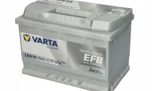 Akumulator Varta LED70 70Ah EFB Professional, z podwyższoną pojemnością akumulatora i dwukrotnie dłuższą żywotnością cykliczną.