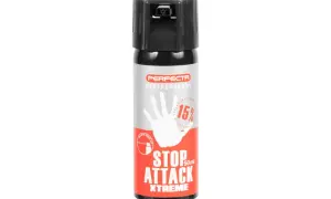 Gaz pieprzowy Perfecta Stop Attack Xtreme 50ml z dyszą strumieniową.