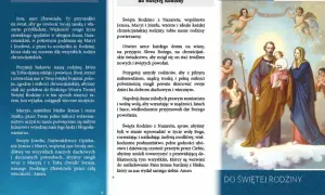 Święta Rodzina z Nazaretu, wzór rodzin chrześcijańskich, do której modlimy się o wiarę i powołania.
