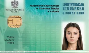 Legitymacja studencka AGH z Krakowa, z wizerunkiem orła i chipem. Potrzebne są ile zdjęć do legitymacji szkolnej?