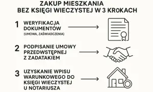 Zakup mieszkania spółdzielczego własnościowego bez księgi wieczystej dziedziczenie: weryfikacja, umowa z zadatkiem, wpis warunkowy u notariusza.
