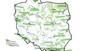 Mapa Polski z zaznaczonymi parkami narodowymi i krajobrazowymi. Odkryj piękno polskiej przyrody!