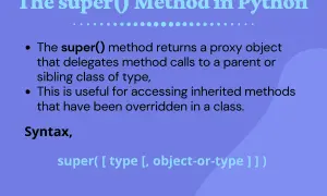 La méthode super() en python3 est super pour accéder aux méthodes parentes ou sœurs. Elle est utile pour les classes héritées.