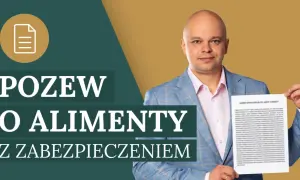 Mężczyzna prezentuje dokument "Pozew o alimenty z zabezpieczeniem". Dowiedz się, ile kosztuje napisanie pozwu o alimenty.