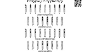 Diagramy palcowania na flet prosty. Jak grać fis na flecie? Sprawdź palcowanie dla nut F, E, D, G, A.