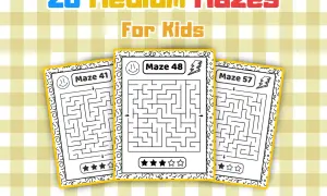 Un divertido laberinto para imprimir, ideal para niños. Incluye 20 laberintos de dificultad media.