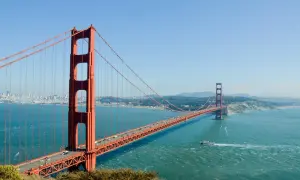Most sławny na świecie, Golden Gate Bridge w San Francisco, USA.