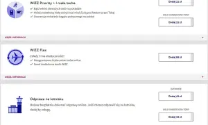 Wizzair przebukowanie biletu: opcje WIZZ Priority, WIZZ Flex i odprawa na lotnisku. Wybierz dodatki do swojej podróży.