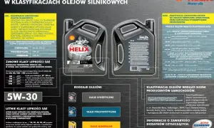 Olej 5W30 a 5W40: różnica w lepkości zimowej i letniej. Niższa liczba przed W oznacza lepszą płynność w niskich temperaturach.